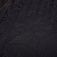 Peplum Lace Ruffle Sleeve Top, DEEP BLACK, swatch