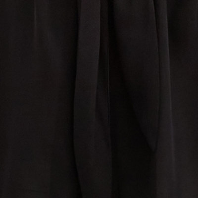 Plus Size Peplum Georgette Tie-Front Cami, DEEP BLACK, swatch