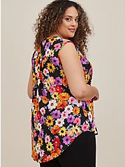 Plus Size Harper Pullover Tank - Georgette Floral Black, FLORAL - BLACK, alternate