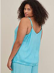 Relaxed Cover-Up Cami - Gauze Turquoise Wash , TEAL, alternate