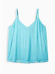 Relaxed Cover-Up Cami - Gauze Turquoise Wash , TEAL, hi-res