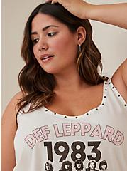 Def Leopard Classic Fit Studded Crew Tank - Cotton Ivory, MARSHMALLOW, alternate