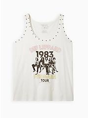 Def Leopard Classic Fit Studded Crew Tank - Cotton Ivory, MARSHMALLOW, hi-res