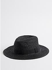 Panama Hat - Straw Black, RED, alternate