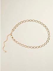 Oval Link Chain Belt, GOLD, hi-res