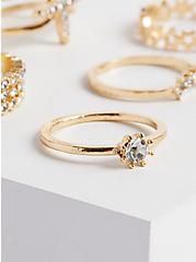 Plus Size Celestial Ring Set of 6, GOLD, alternate