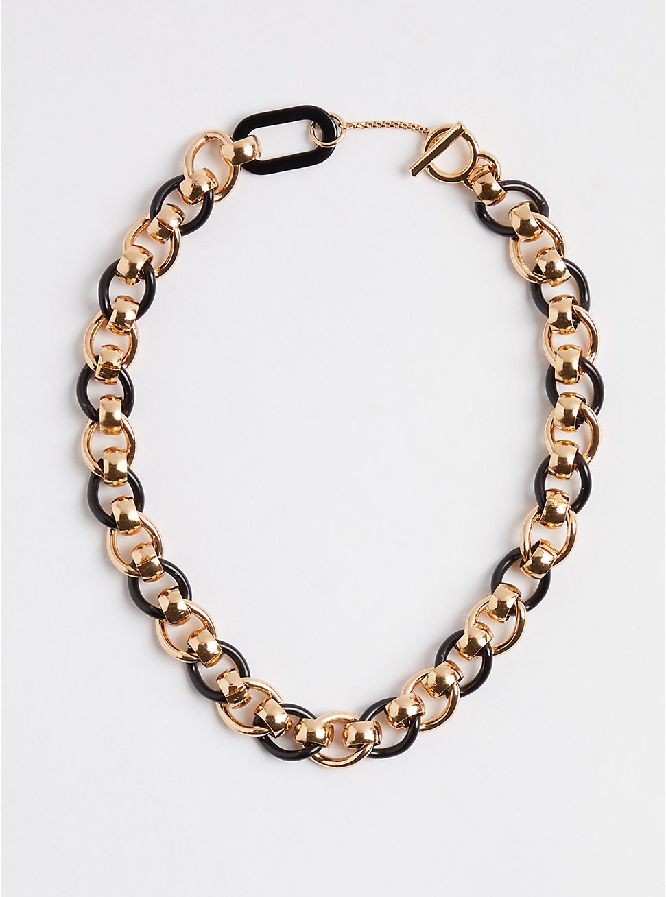 Plus Size Enamel Link Toggle Necklace , , hi-res