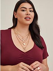 Plus Size Multi Charms Layered Necklace , , alternate