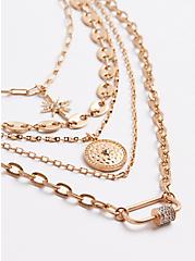 Plus Size Multi Charms Layered Necklace , , alternate