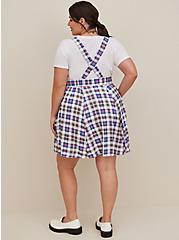 Plus Size Button Up Mini Skirtall - Challis Multi Plaid, PLAID - MULTI, alternate
