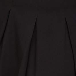 High Waisted Pleated Midi Skirt - Challis Black, DEEP BLACK, swatch