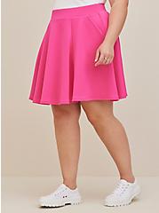 Plus Size Circle Mini Skirt - Scuba Pink, PINK GLO, alternate