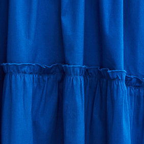 Midi Poplin Smocked Tiered Dress, NAUTICAL BLUE BLUE, swatch