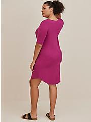 Plus Size Tee Midi Dress - Super Soft Purple, BOYSENBERRY, alternate