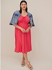 Plus Size Midi Dress - Super Soft Pink, RASPBERRY, hi-res