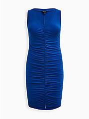 Mini Jersey Ruched Bodycon Dress, NAUTICAL BLUE BLUE, hi-res