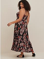 Plus Size Tiered Maxi Dress - Super Soft Floral Black, FLORAL - BLACK, alternate