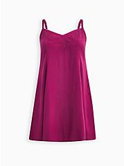 Trapeze Mini Dress - Challis Purple, BOYSENBERRY, hi-res