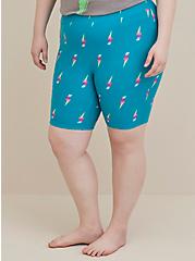 Foxy Sleep Short Without Tie, TEAL, alternate