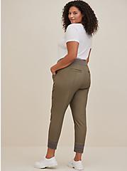 Classic Fit Jogger Stretch Poplin Mid-Rise Pant, DUSTY OLIVE, alternate