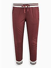 Plus Size Classic Fit Jogger - Dusty Red, WILD GINGER: BURGUNDY, hi-res