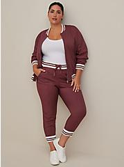 Plus Size Classic Fit Jogger - Dusty Red, WILD GINGER: BURGUNDY, hi-res