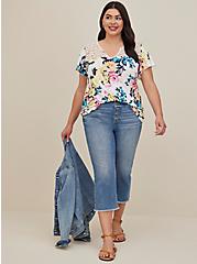 Plus Size Swing Top - Super Soft Floral White, OTHER PRINTS, alternate