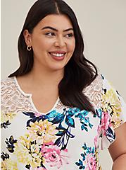 Plus Size Swing Top - Super Soft Floral White, OTHER PRINTS, alternate