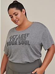 Plus Size Happy Camper Active Tee - Performance Cotton Find Your Soul Grey, HEATHER GREY, alternate