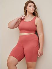 Plus Size Happy Camper Bike Short - Super Soft Performance Jersey Pink, DUSTED CLAY, alternate