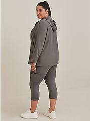 Happy Camper Stretch Woven Light Weight Active Jacket, GREY CHARCOAL, alternate