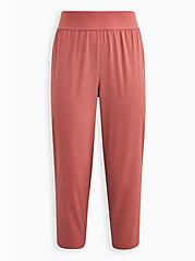 Plus Size Happy Camper Relaxed Walking Pant - Stretch Woven Grey Dusty Pink, DUSTED CLAY, hi-res