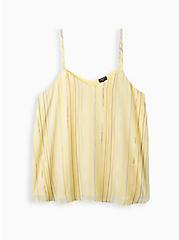 Plus Size  Sophie Swing Cami - Chiffon Stripes Yellow, MULTI, hi-res