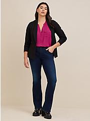 Plus Size Harper Flutter Sleeve Pullover - Georgette Black, DEEP BLACK, alternate