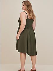 Plus Size Hi-Low Tank Dress - Challis Olive, DEEP DEPTHS, alternate