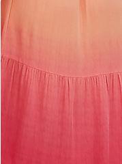 Plus Size Tiered Maxi Dress - Challis Ombre Red , DIP DYE, alternate