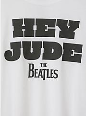 Plus Size The Beatles Slim Fit Crew Tee – Signature Jersey Hey Jude White, BRIGHT WHITE, alternate