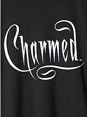 Plus Size Charmed Slim Fit Crew Top - Cotton Black, DEEP BLACK, alternate