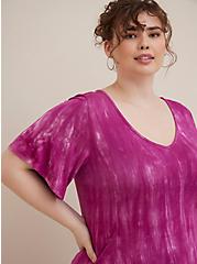 Plus Size Bell Sleeve Favorite Tee - Super Soft Tie-Dye Pink, OTHER PRINTS, alternate