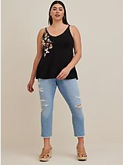 Plus Size Easy Tank - Super Soft Butterfly Black, OTHER PRINTS, alternate