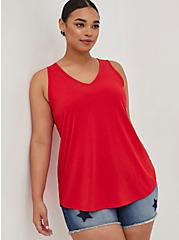 Plus Size Girlfriend Tank - Signature Jersey Red, RED, alternate