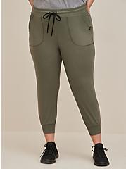 Plus Size Happy Camper Classic Fit Cargo Jogger - Super Soft Performance Jersey Olive, DUSTY OLIVE, alternate