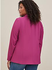 Plus Size Longline Blazer - Crepe Pink, BOYSENBERRY, alternate