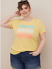 Plus Size Everyday Tee - Signature Jersey Sunkissed Heather Yellow, , hi-res