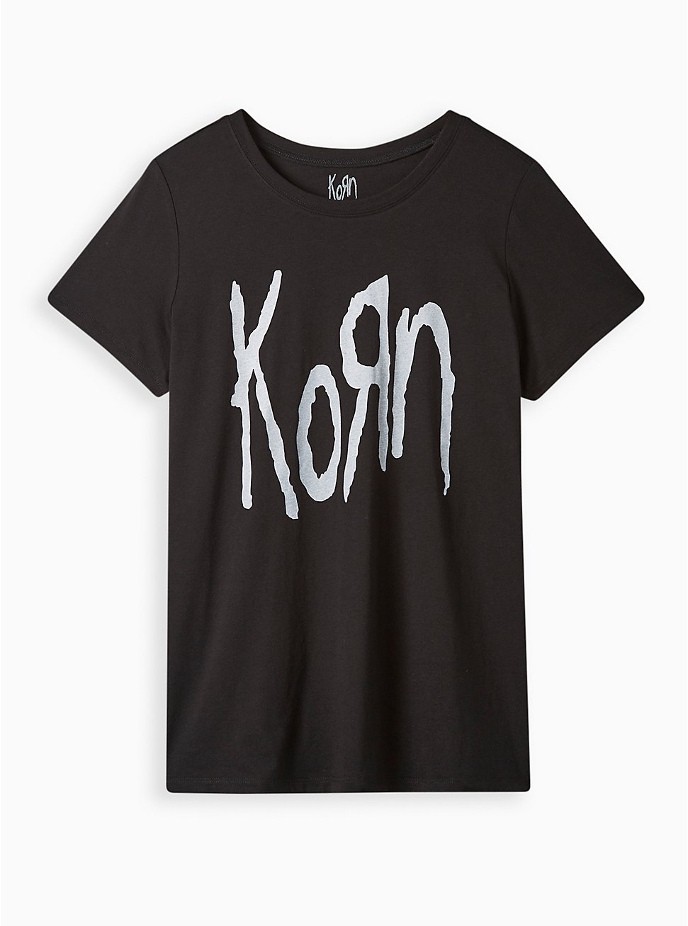 Korn Classic Fit Crew Tee – Cotton Black, DEEP BLACK, hi-res