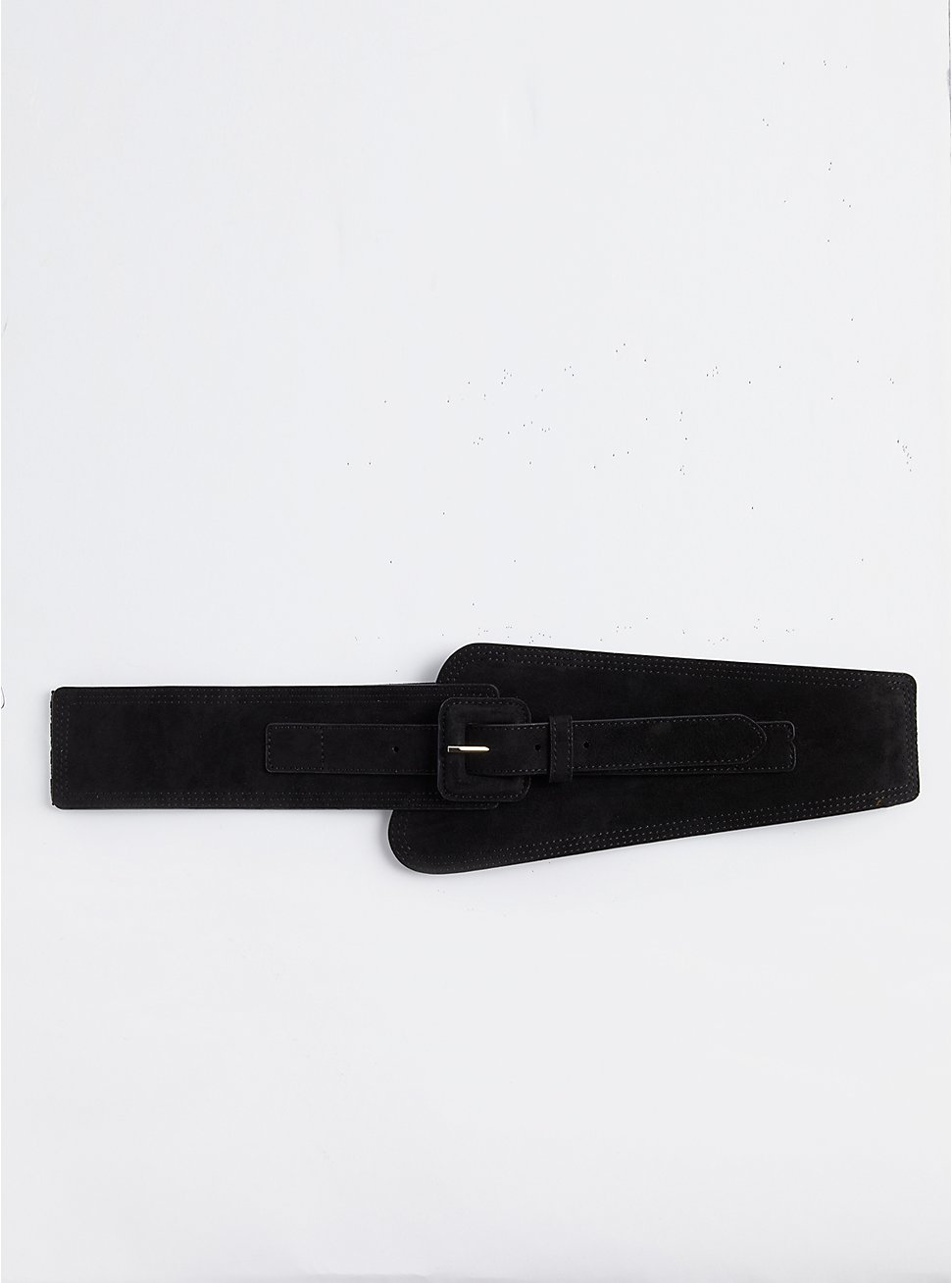 Plus Size Stretch Waist Belt - Faux Suede Black, BLACK, hi-res