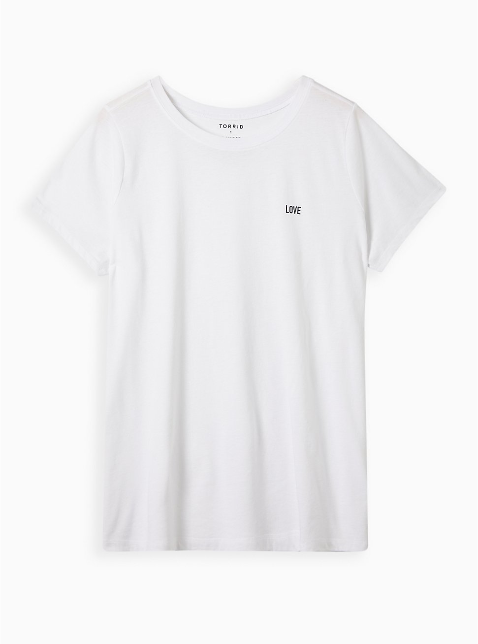 Plus Size Everyday Tee - Signature Jersey Micro Love White, BRIGHT WHITE, hi-res