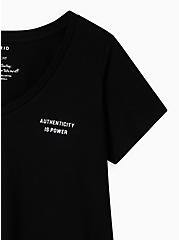 Girlfriend Tee - Signature Jersey Micro Authenticity Black, DEEP BLACK, alternate