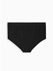 Plus Size Boyfriend High Waist Brief Panty - Ribbed Cotton Black, RICH BLACK, hi-res