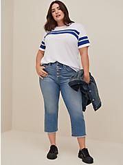 Plus Size Relaxed Fit Tee - Signature Jersey Stripes, , hi-res